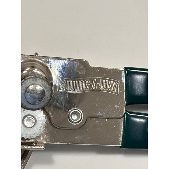 Vintage Swing-A-Way Can Opener Green Handle USA Made Manual Kitchen Tool - Picture 3 of 8